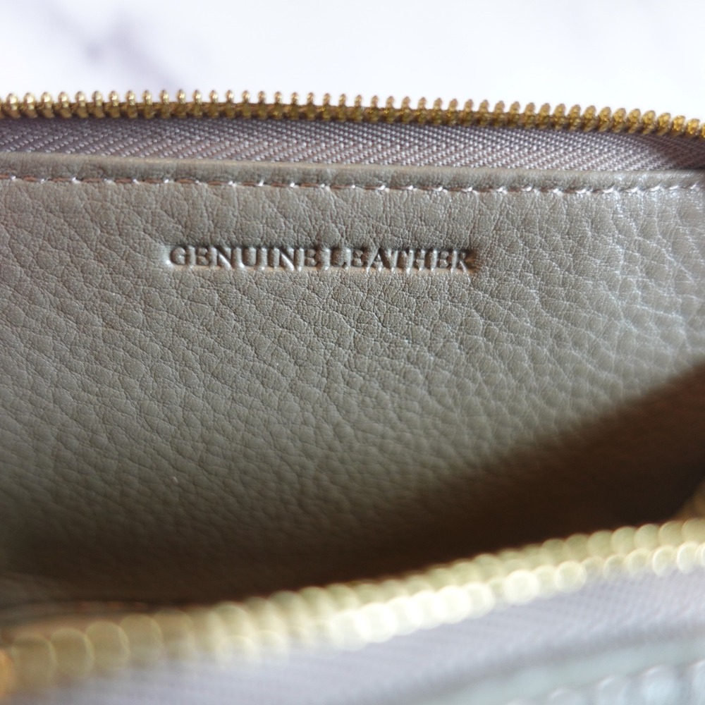 G.I.L.I. Genuine Leather Crocodile Embossed Crossbody Wallet Micro Mini Bag Gray - Picture 5 of 13